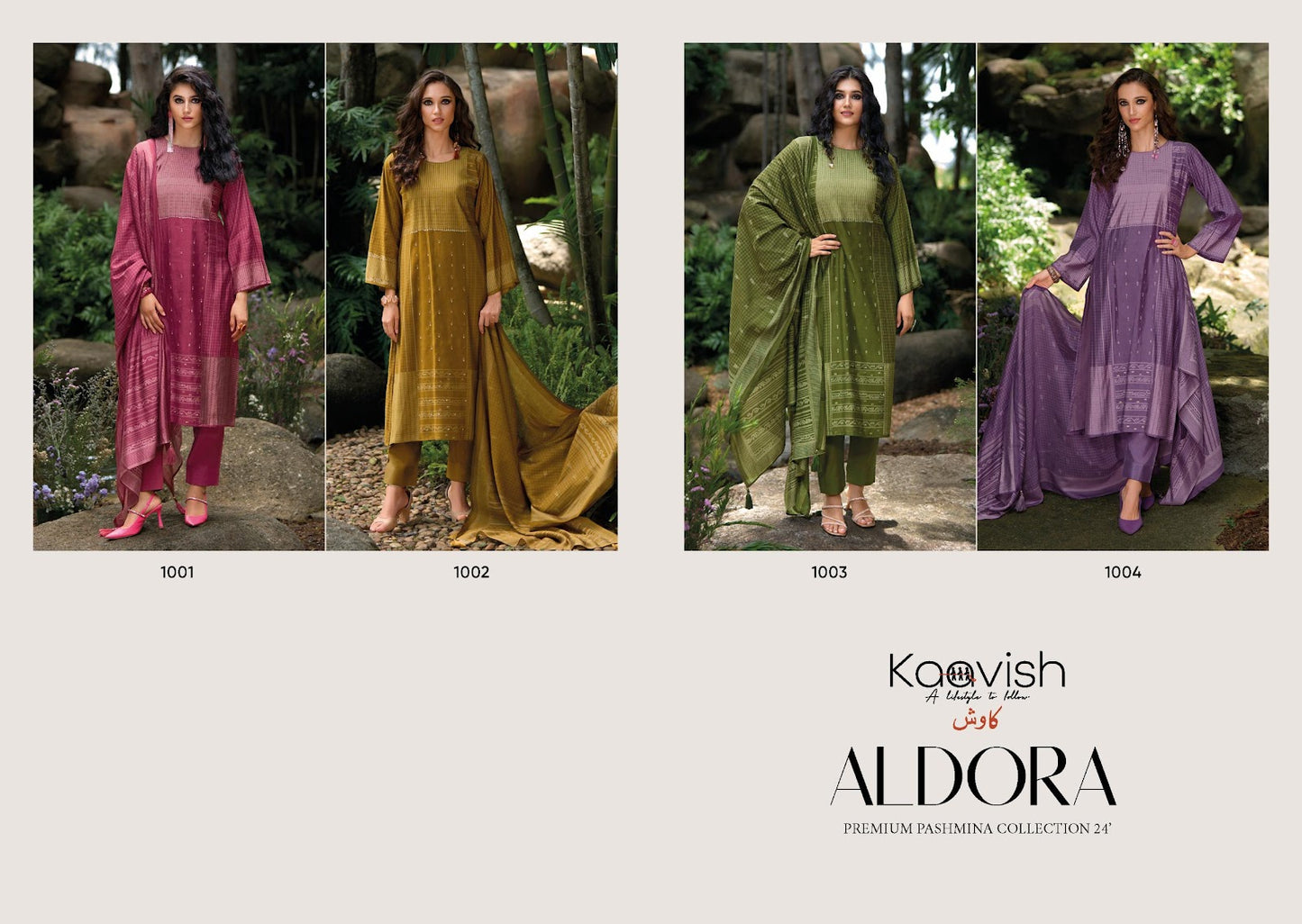 Aldora Kaavish Viscose Pashmina Suits Wholesale