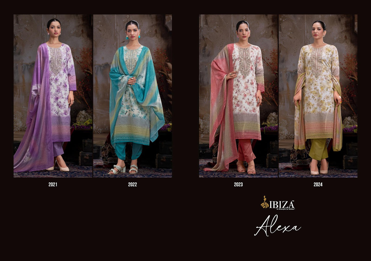 Alexa Ibiza Pure Lawn Pant Style Suits Supplier Gujarat