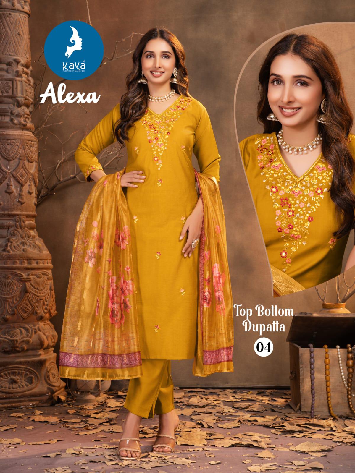 Alexa Kaya Vertican Readymade Pant Style Suits Wholesaler Gujarat