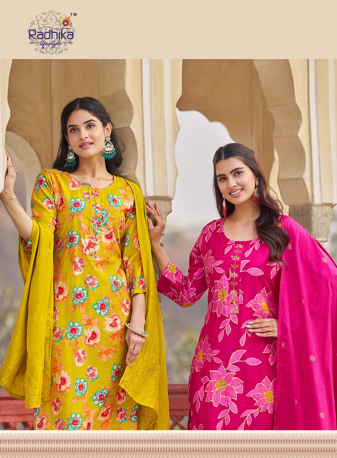 Alexa Vol 7 Radhika Lifestyle Vertican Readymade Pant Style Suits Wholesaler India