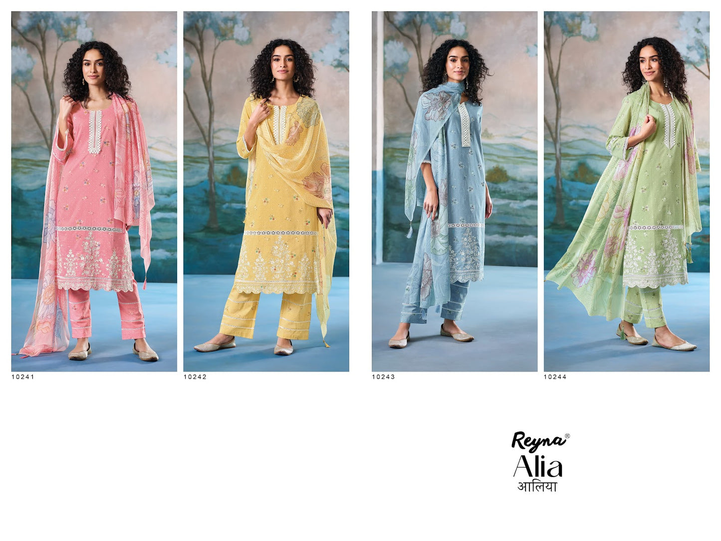 Alia Reyna Cotton Pant Style Suits Exporter Gujarat