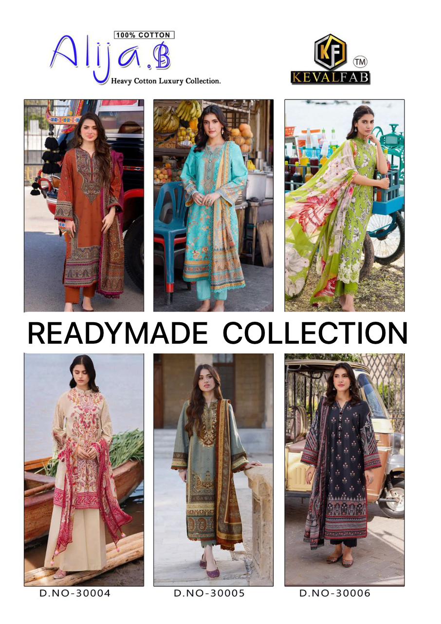 Alija B Vol 30 Keval Fab Karachi Readymade Suits Wholesale