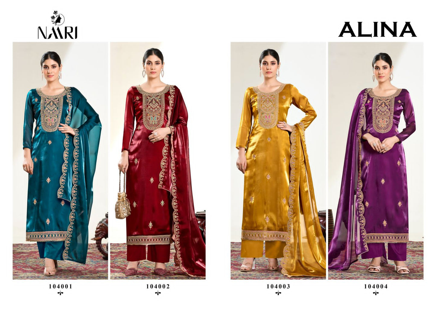 Alina Naari Silk Pant Style Suits Exporter