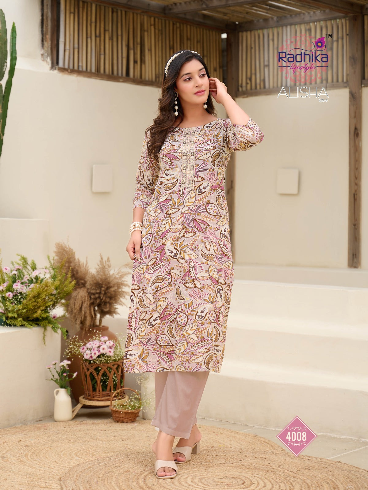 Alisha Vol 4 Radhika Lifestyle Liva Reyon Long Straight Kurti Wholesale Price