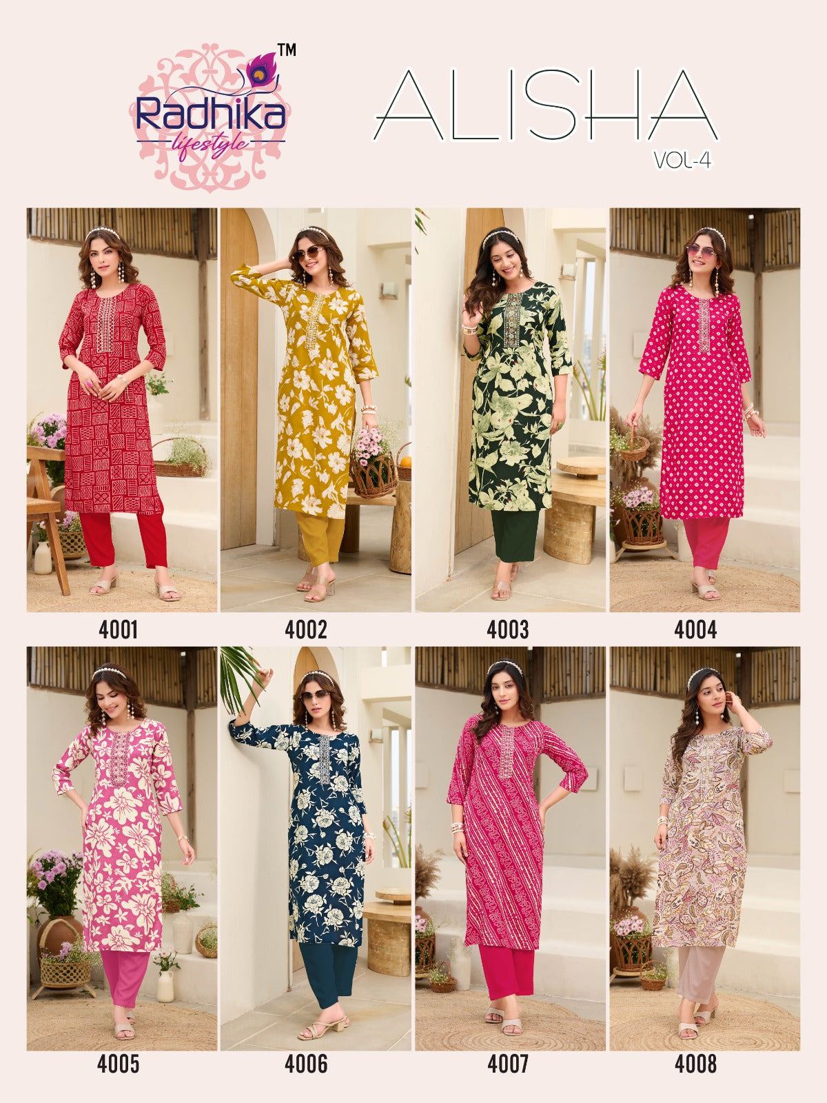 Alisha Vol 4 Radhika Lifestyle Liva Reyon Long Straight Kurti Wholesale Price