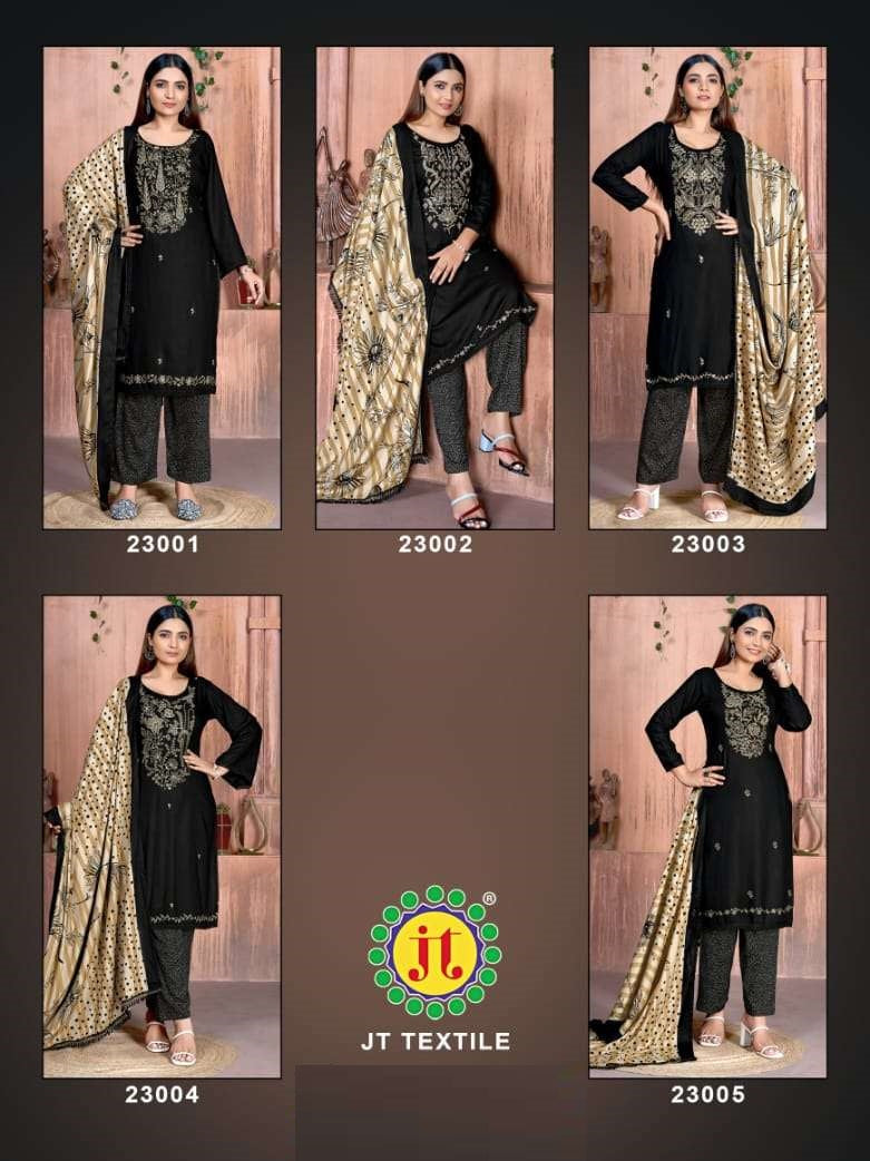 All Black Vol 23 Jt Rayon Pant Style Suits Manufacturer