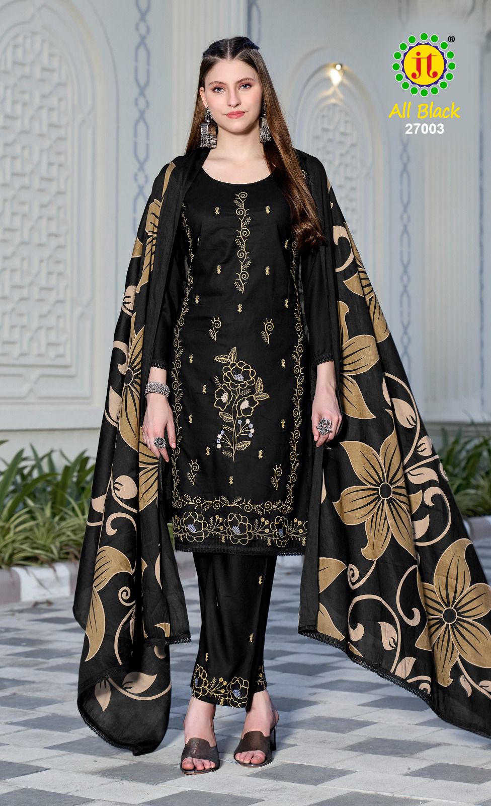 All Black Vol 27 Jt Rayon Pant Style Suits Wholesaler