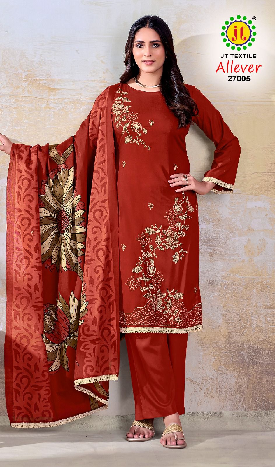 Allever Vol 27 Jt Rayon Pant Style Suits Wholesale Price