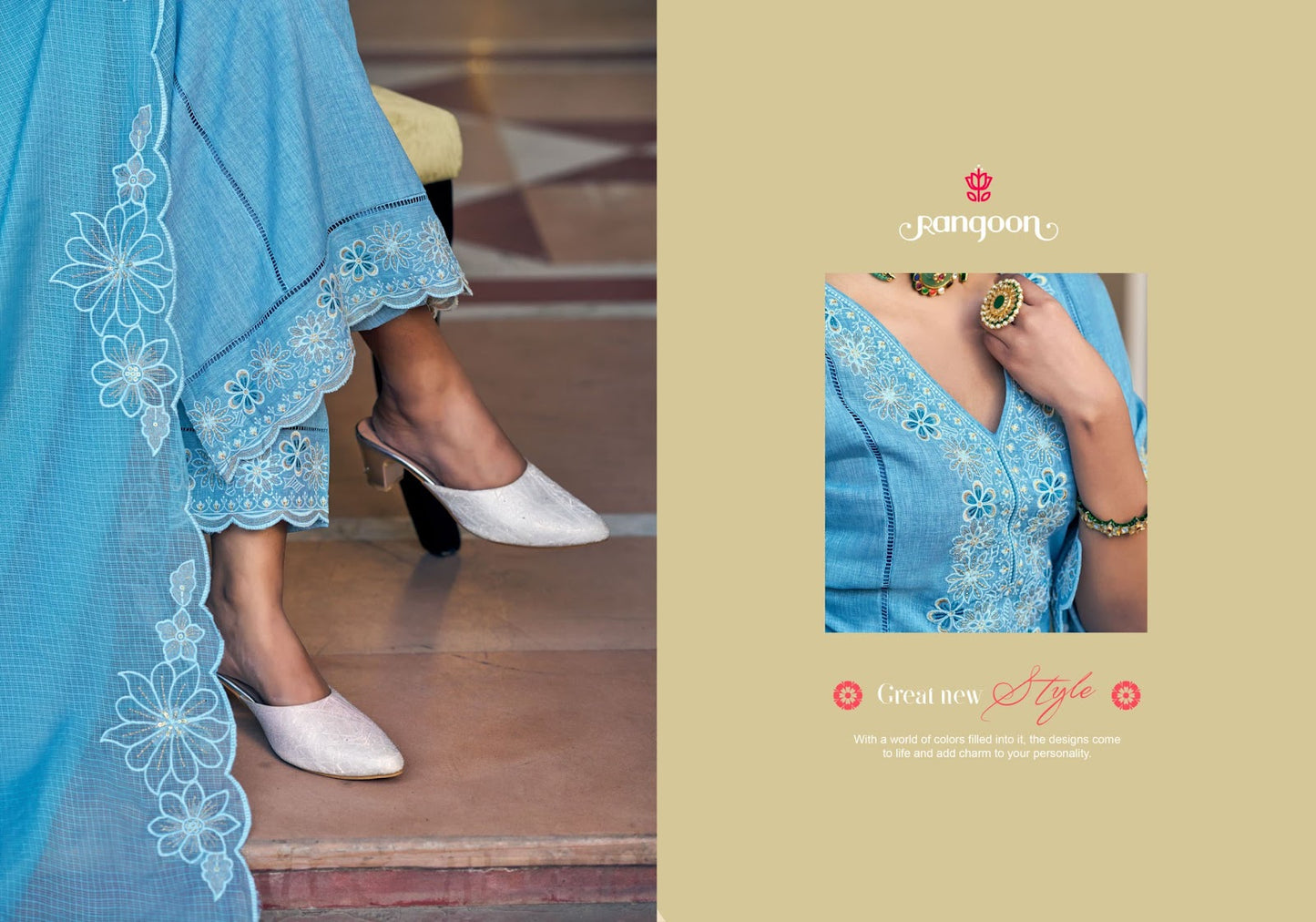 Alora Rangoon Cotton Readymade Suits Manufacturer Gujarat