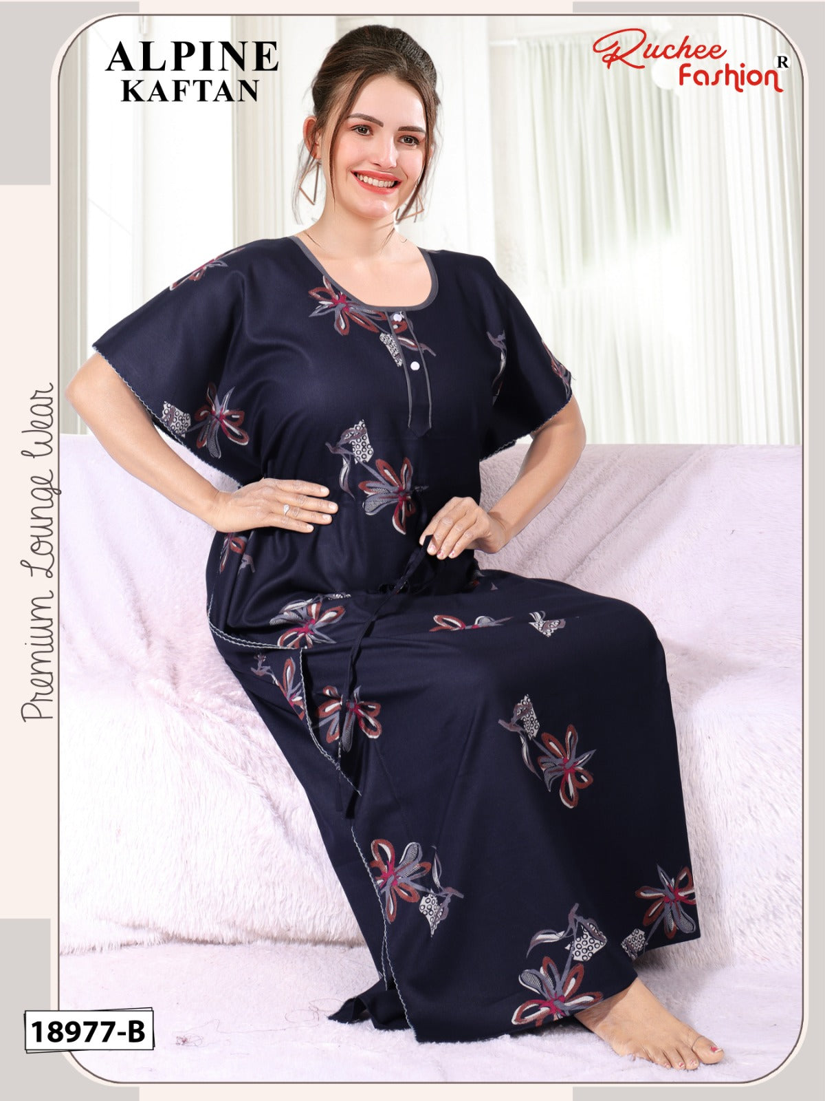 Alpine 020326 Ruchee Fashion Kaftan Nighty Manufacturer India