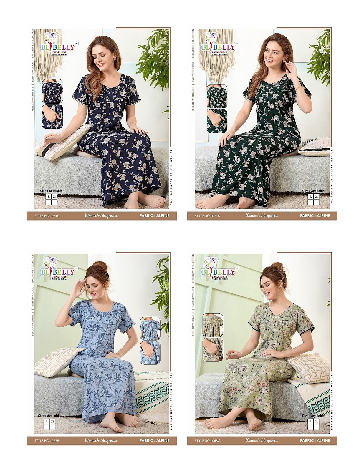 Alpine 0707 Belly Night Gowns Manufacturer Gujarat
