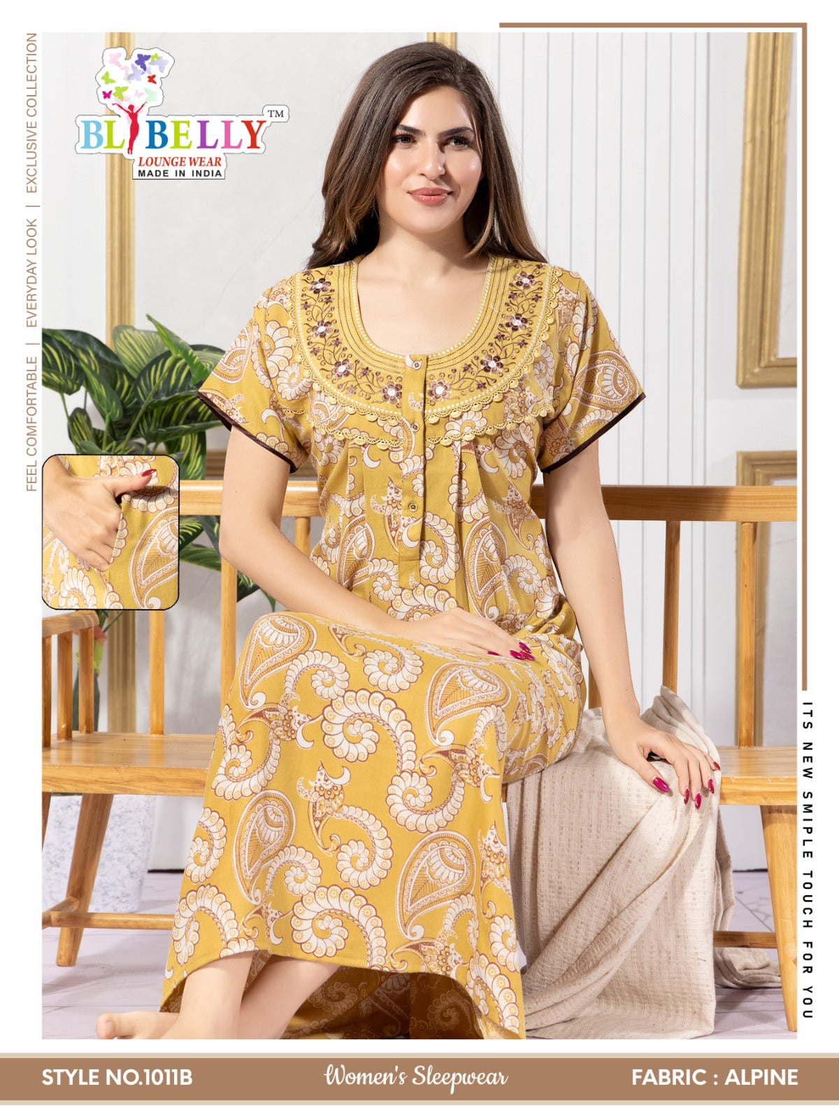 Alpine 15K Emb Belly Bombay Night Gowns Wholesale Rate