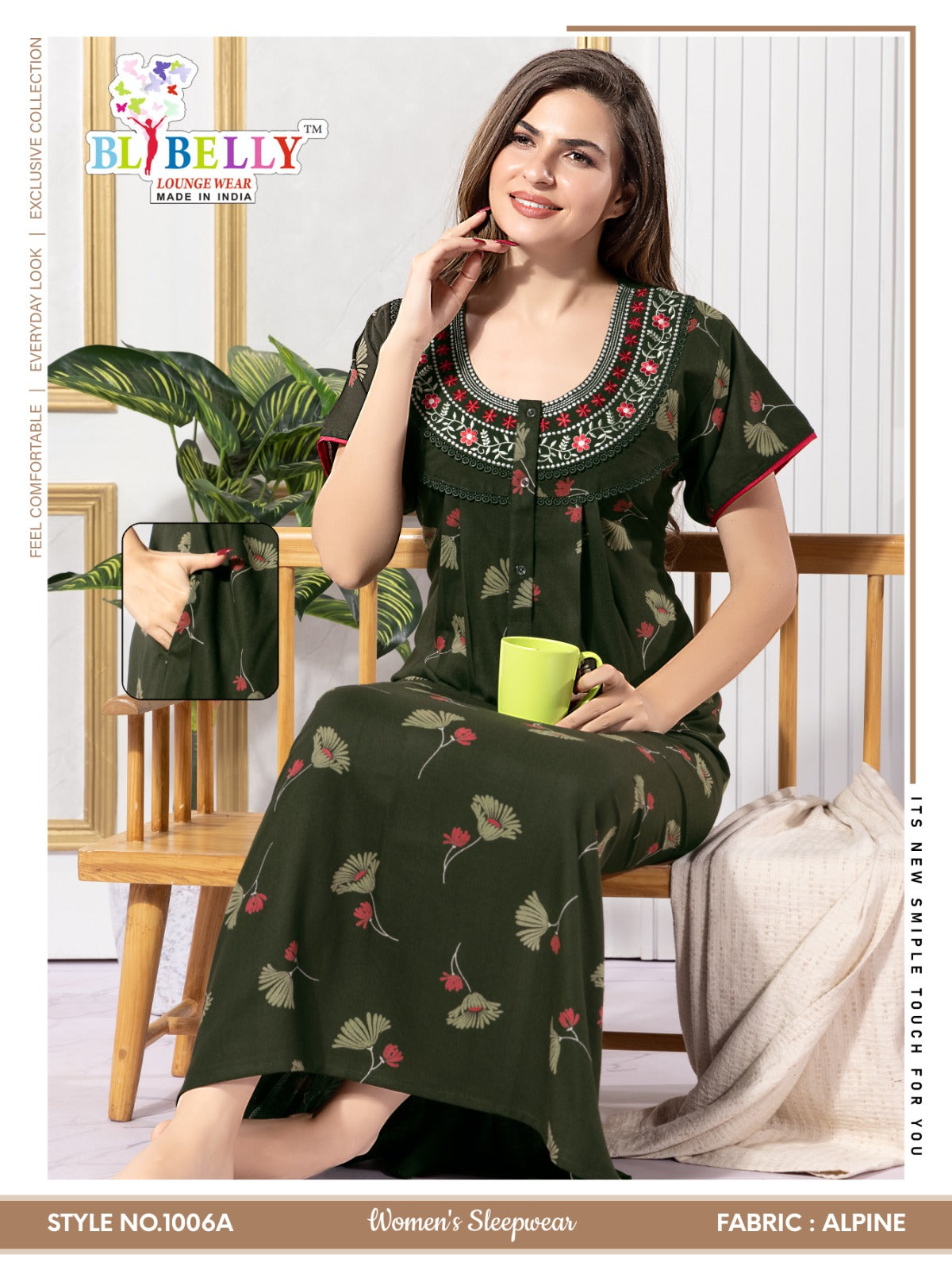 Alpine 2507 Belly Night Gowns Wholesaler India