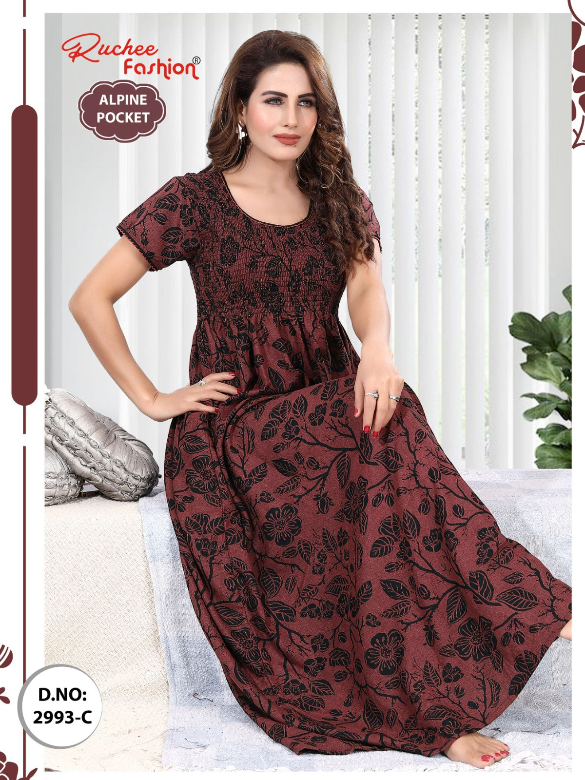 Alpine 2986-2993 Ruchee Fashion Night Gowns Wholesaler