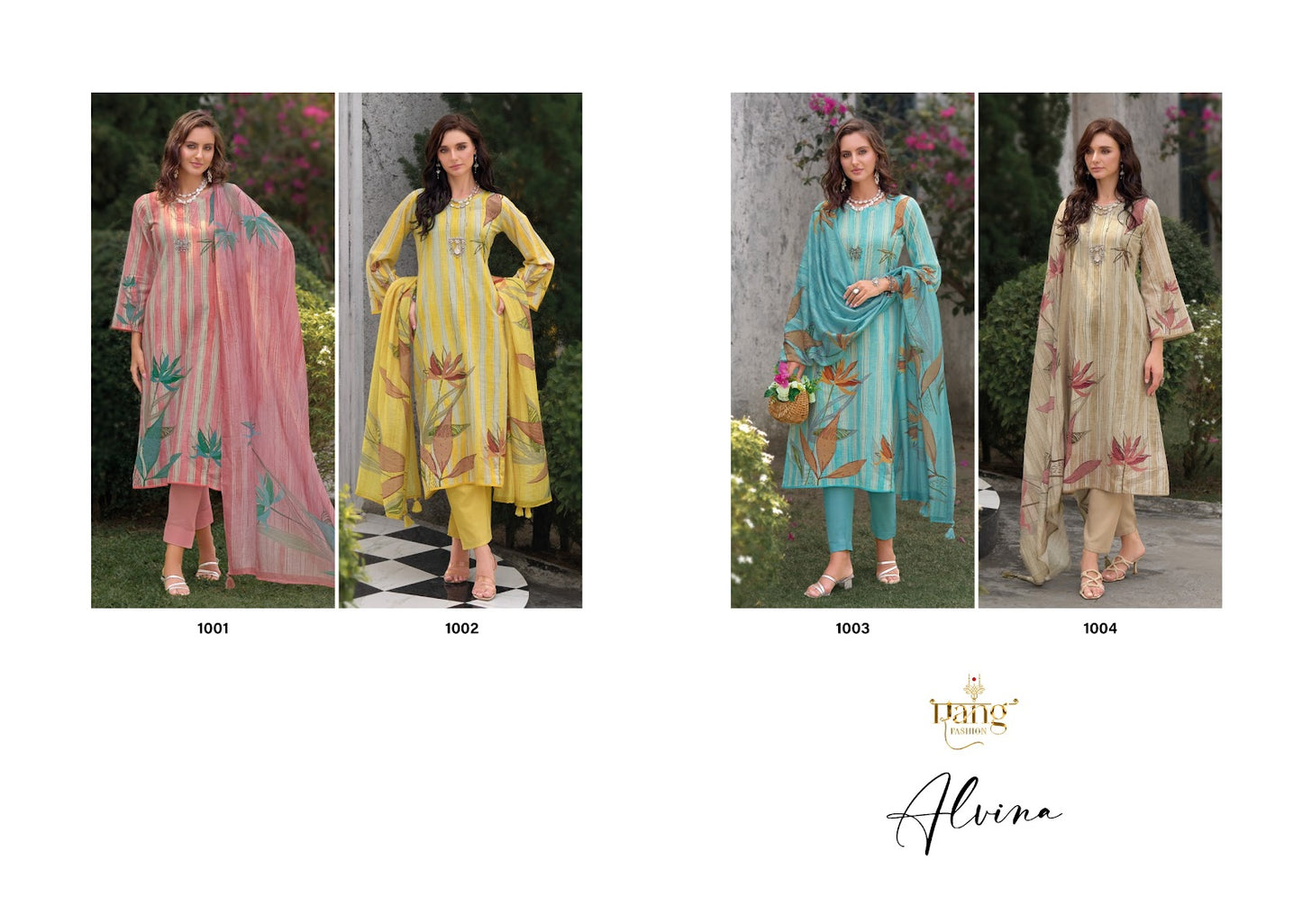Alvina Rang Viscose Pant Style Suits Supplier Gujarat