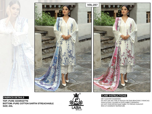 Am Vol 257 Laiba Georgette Pakistani Readymade Suits Supplier Ahmedabad