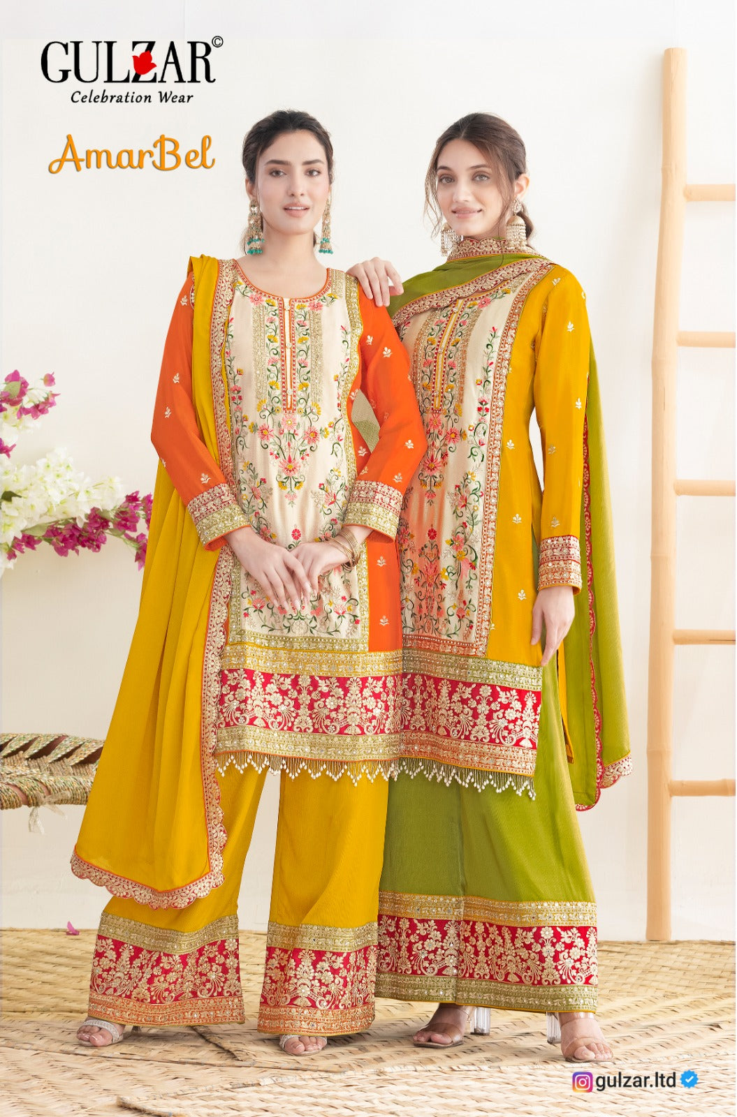 Amarbel Gulzar Chinnon Readymade Suits Wholesaler Ahmedabad