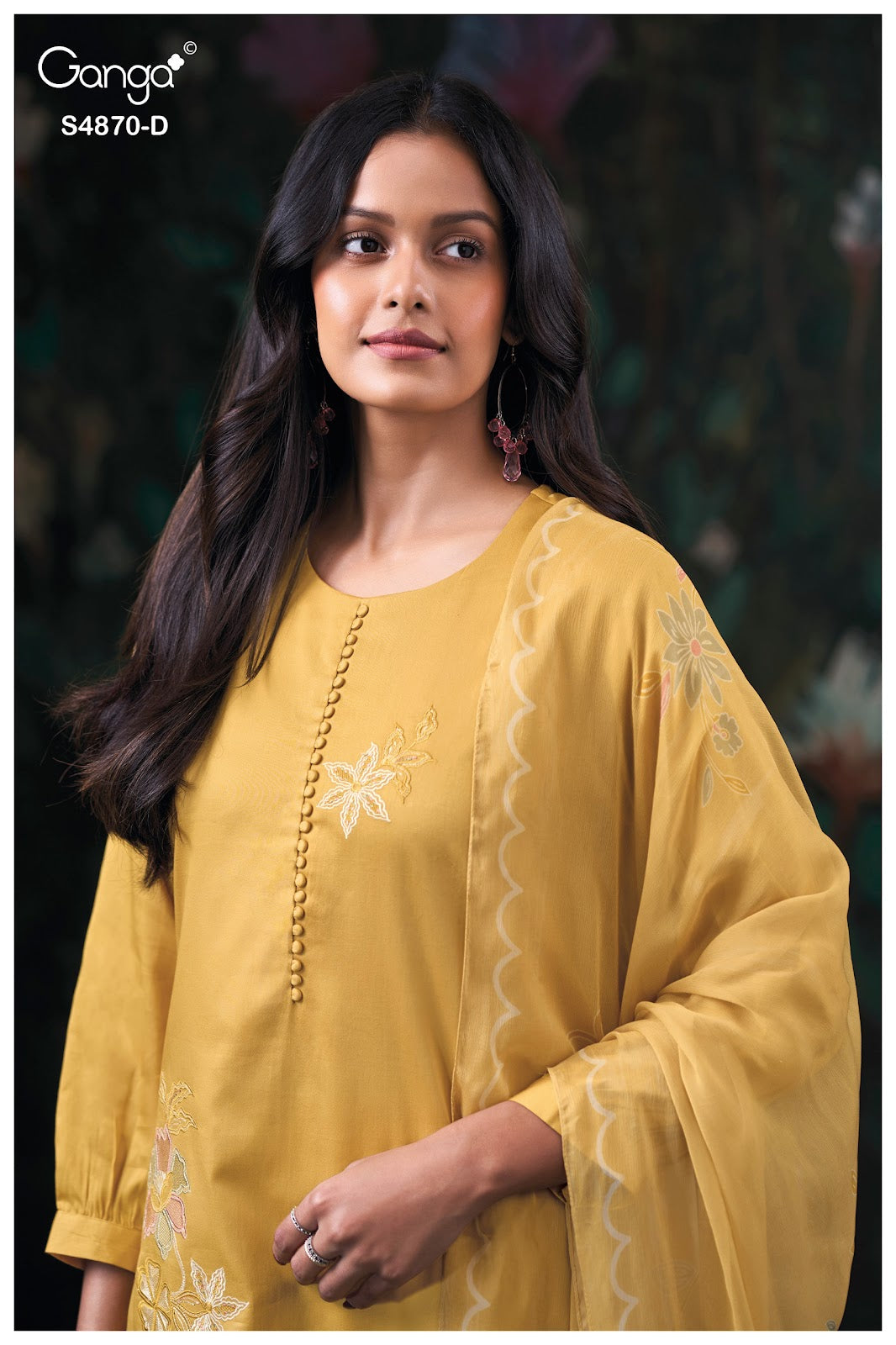 Amary S4870 Ganga Cotton Satin Plazzo Style Suits Wholesaler Gujarat