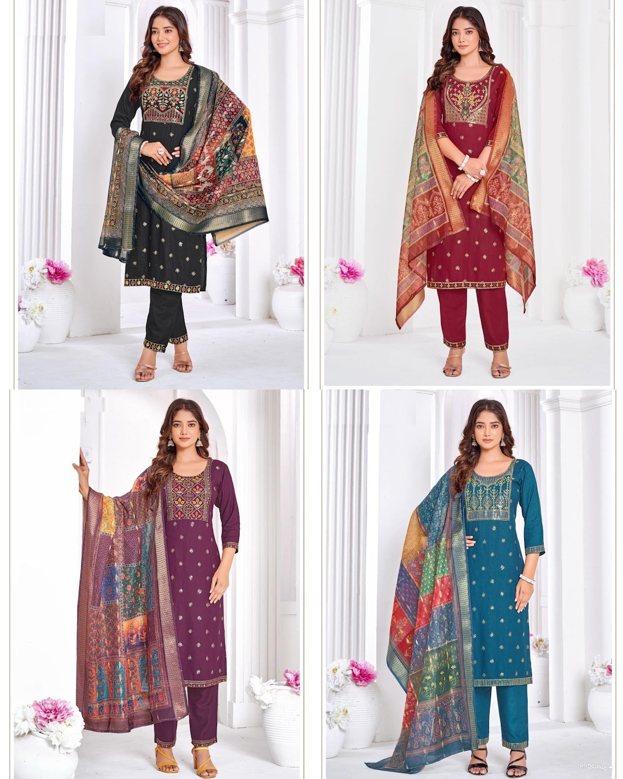 Amaya Bluehills Rayon 14Kg Readymade Pant Style Suits Wholesaler Ahmedabad