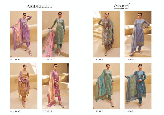 Amberlee Karachi Prints Cambric Pant Style Suits