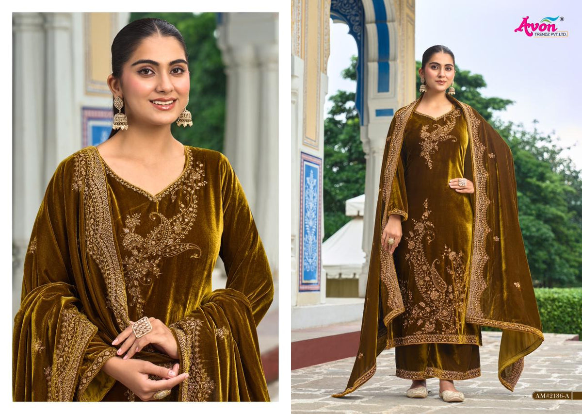 Ambi Avon Trendz Velvet Suits Wholesale Price