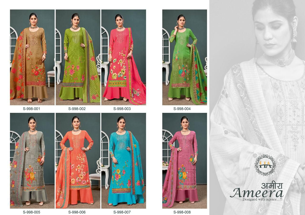 Ameera Alok Cambric Cotton Plazzo Style Suits Manufacturer Ahmedabad