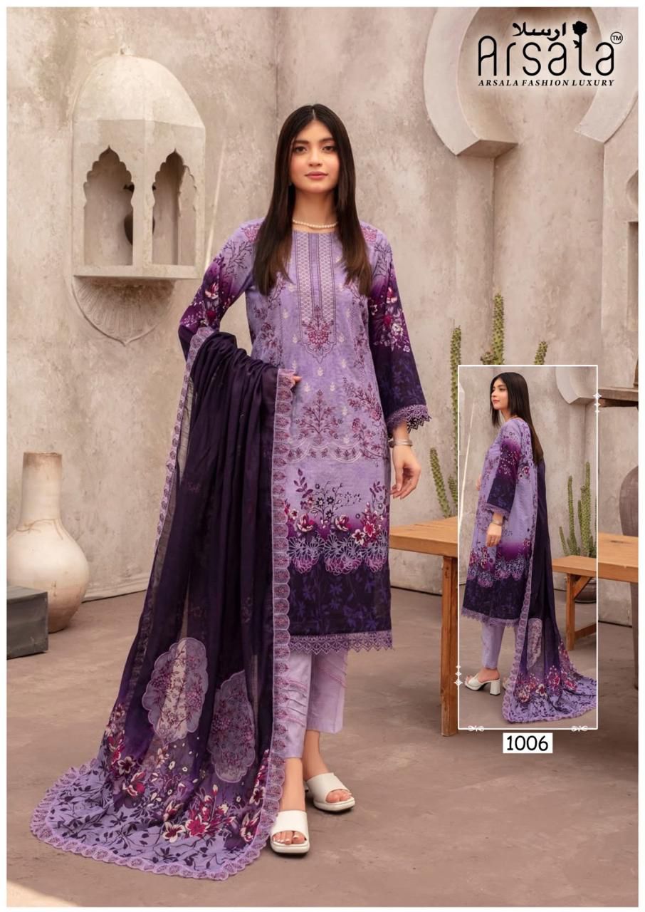 Amira Vol 10 Arsala Fashion Lawn Cotton Karachi Salwar Suits Wholesaler Gujarat