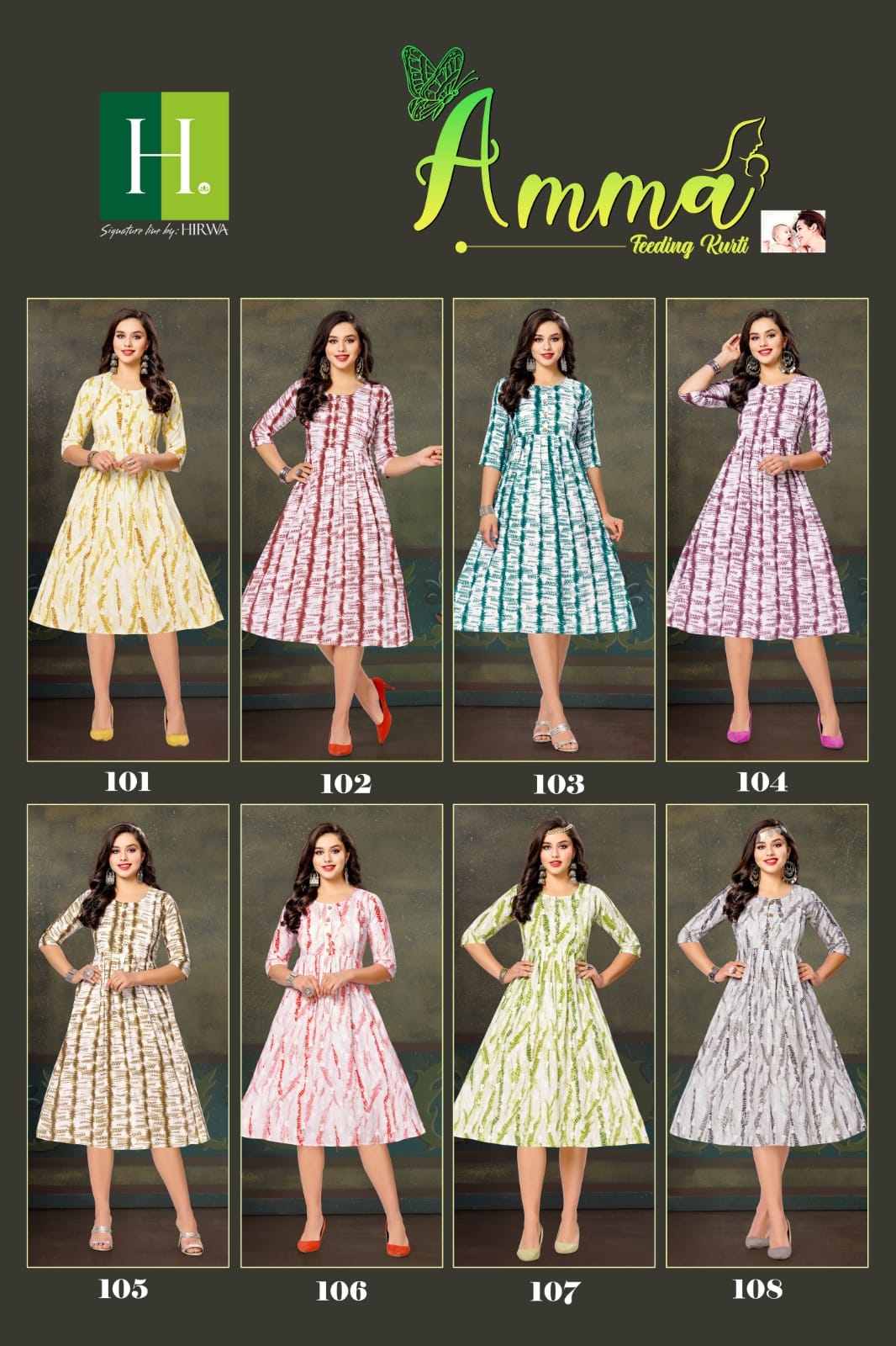 Amma H Dot Heavy Rayon Feeding Kurtis
