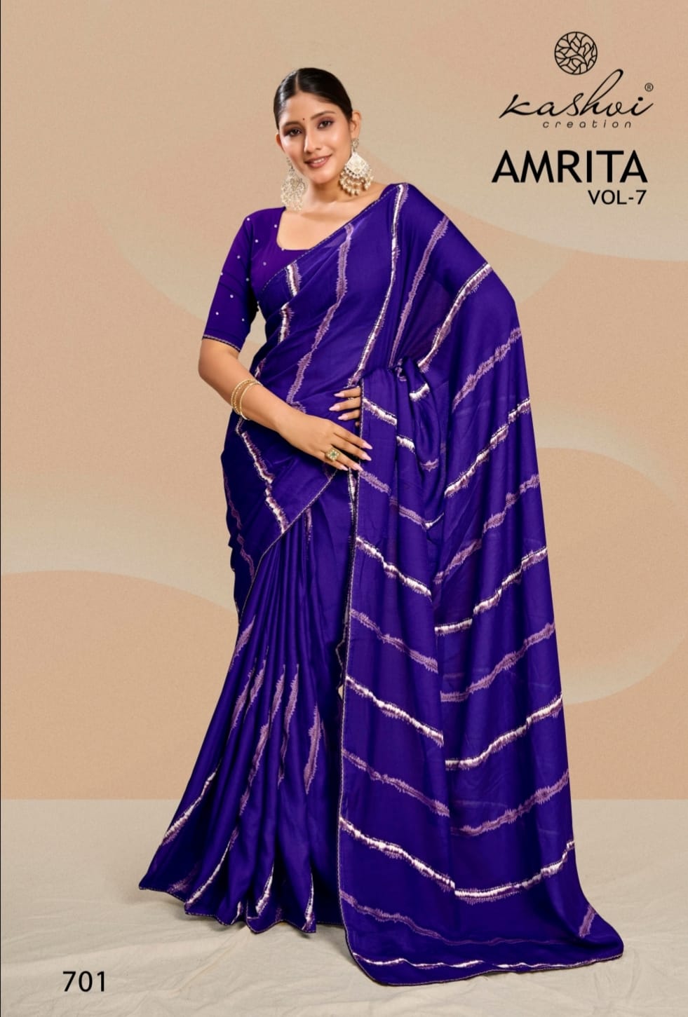 Amrita Vol 7 Kashvi Creation Dull Moss Sarees Manufacturer India