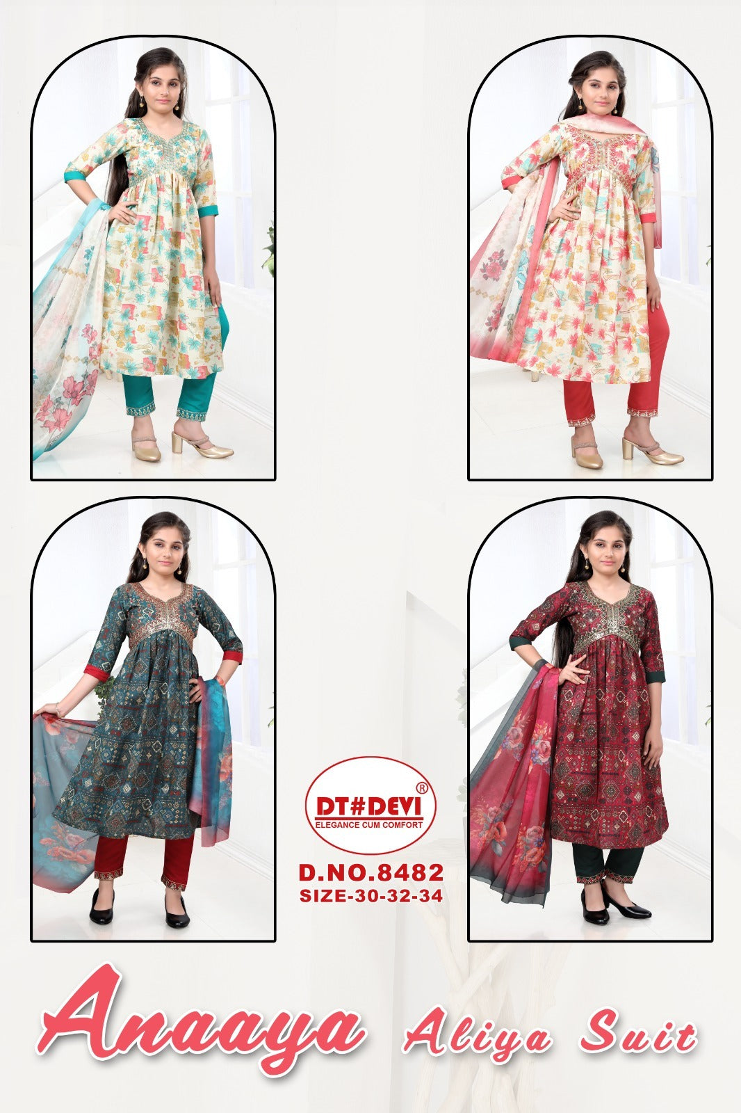 Anaaya 8482 Dt Devi Modal Girls Readymade Pant Suits Manufacturer Ahmedabad
