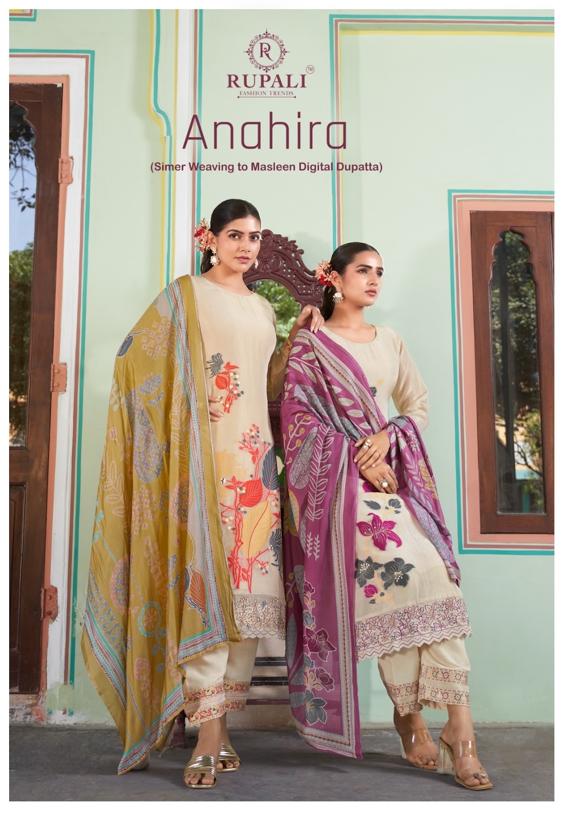 Anahira Rupali Simmer Tissue Pant Style Suits Manufacturer