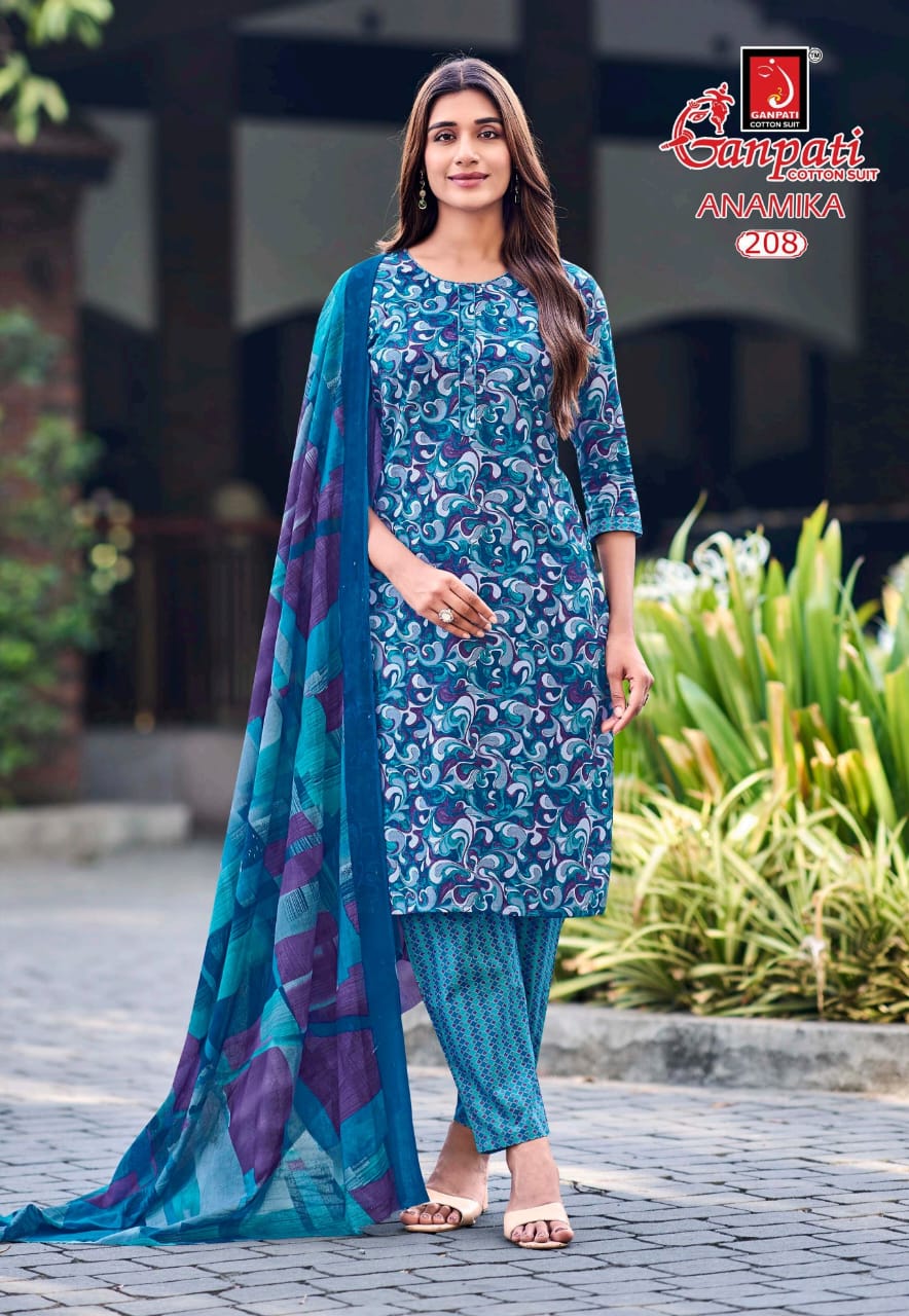 Anamika Vol 2 Ganpati Readymade Cotton Pant Suits Wholesaler Ahmedabad