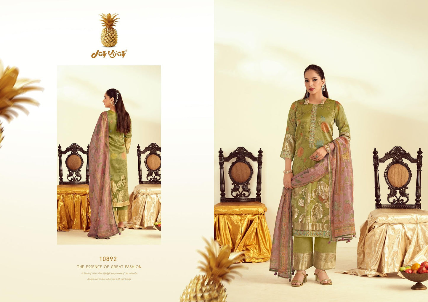 Ananas Jay Vijay Tissue Pant Style Suits Supplier Ahmedabad
