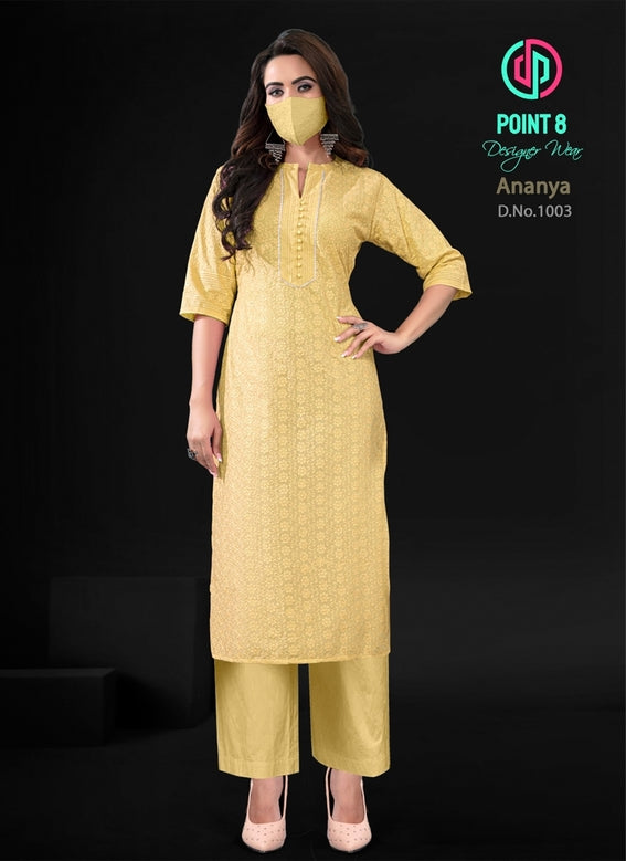 Ananya Point 8 Deeptex Prints Lawn Cotton Long Straight Kurti Wholesaler India