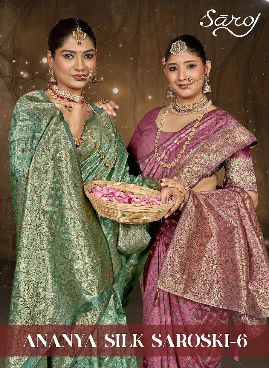 Ananya Silk Saroski Vol 6 Saroj Sarees Exporter