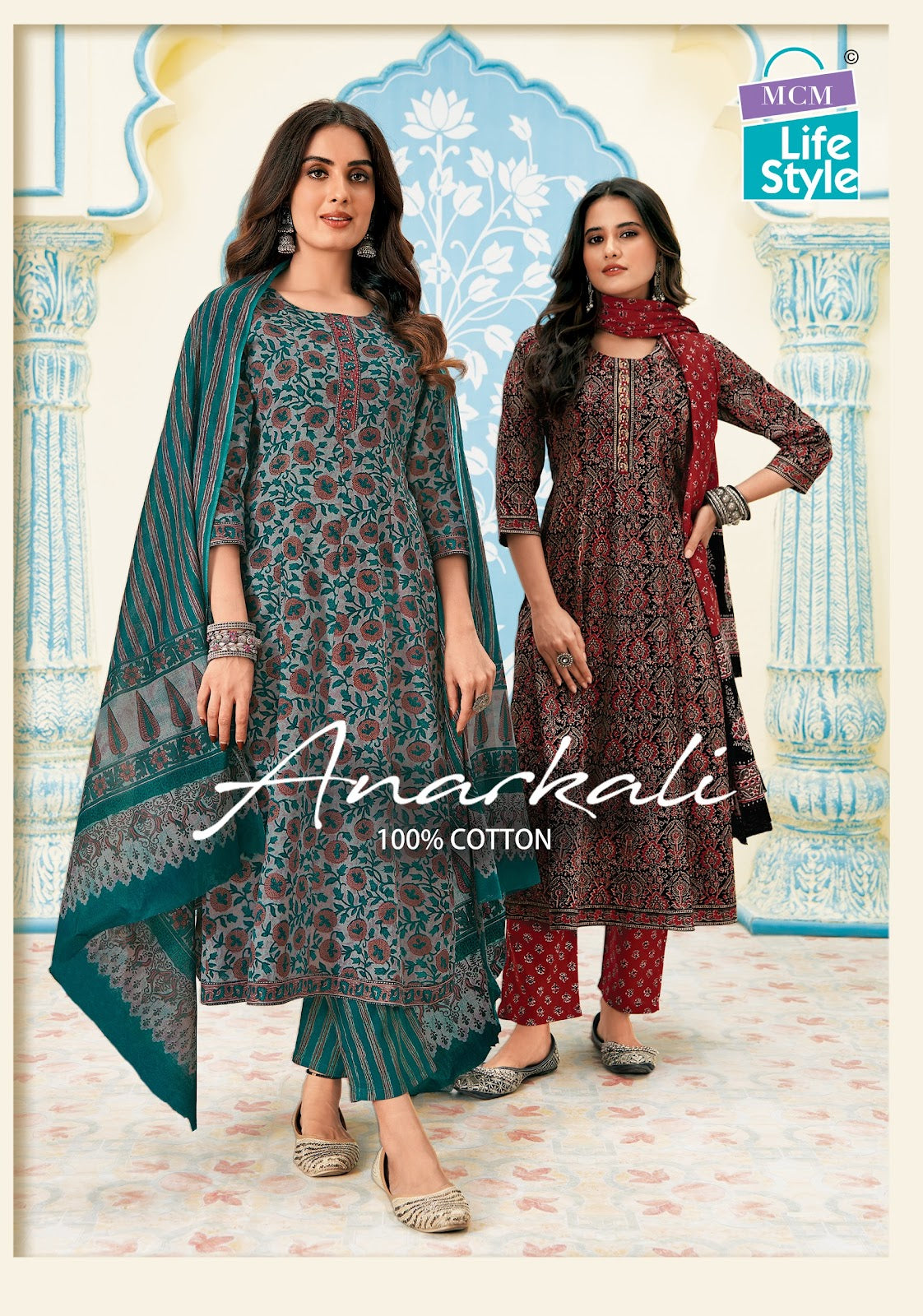 Anarkali Mcm Lifestyle Cotton Readymade Suits