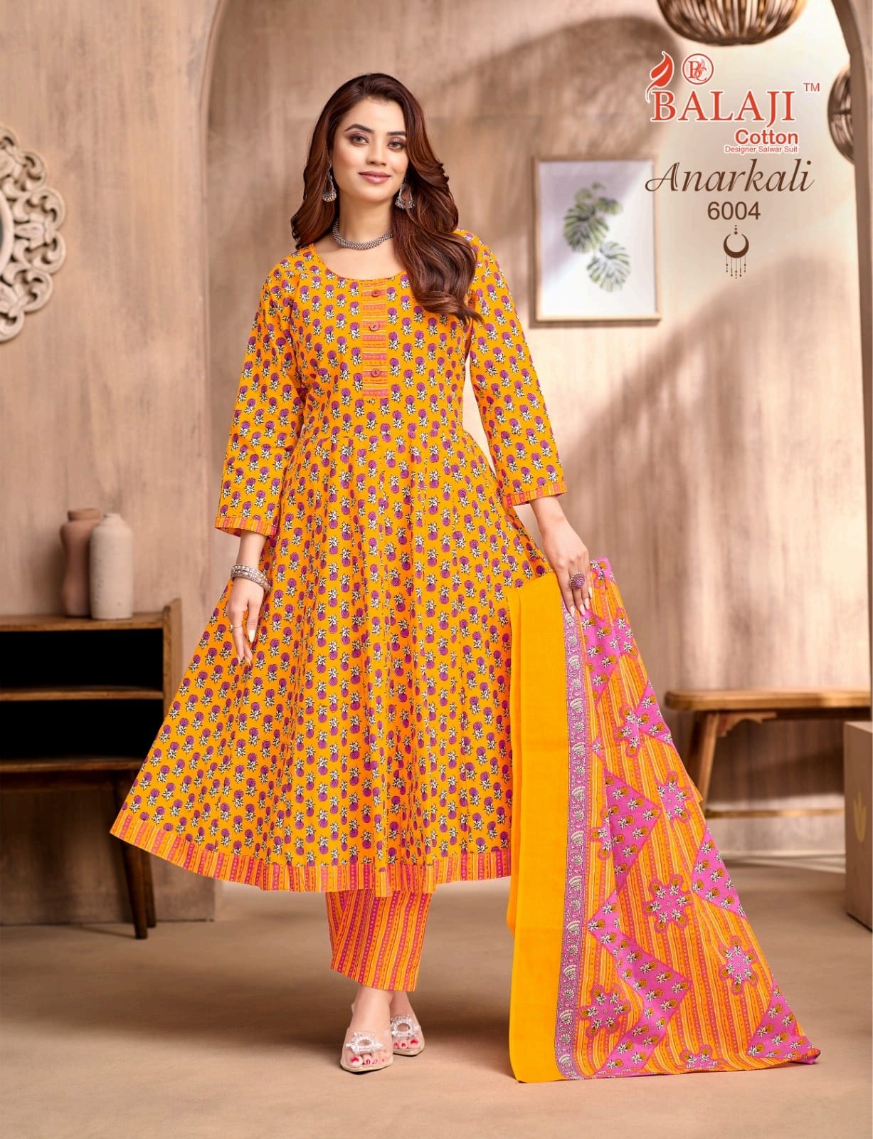 Anarkali Vol 6 Balaji Readymade Cotton Pant Suits Exporter India