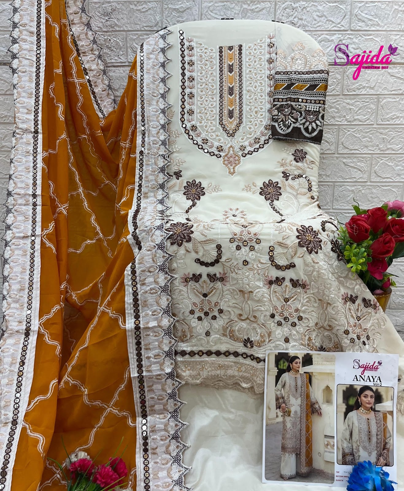 Anaya Vol 2 Sajida Georgette Pakistani Salwar Suits Exporter Gujarat