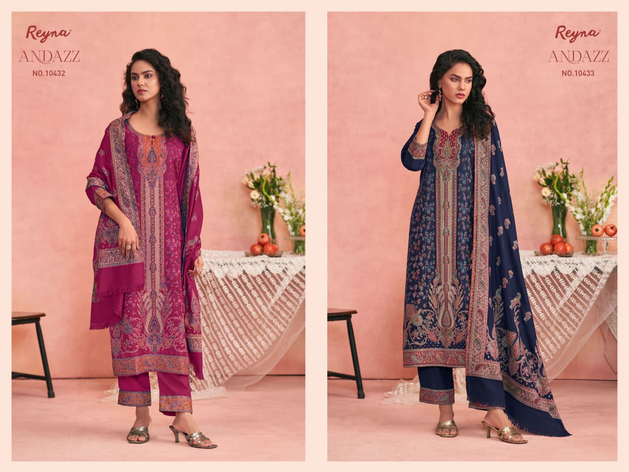 Andazz Reyna Pashmina Suits Wholesale Price
