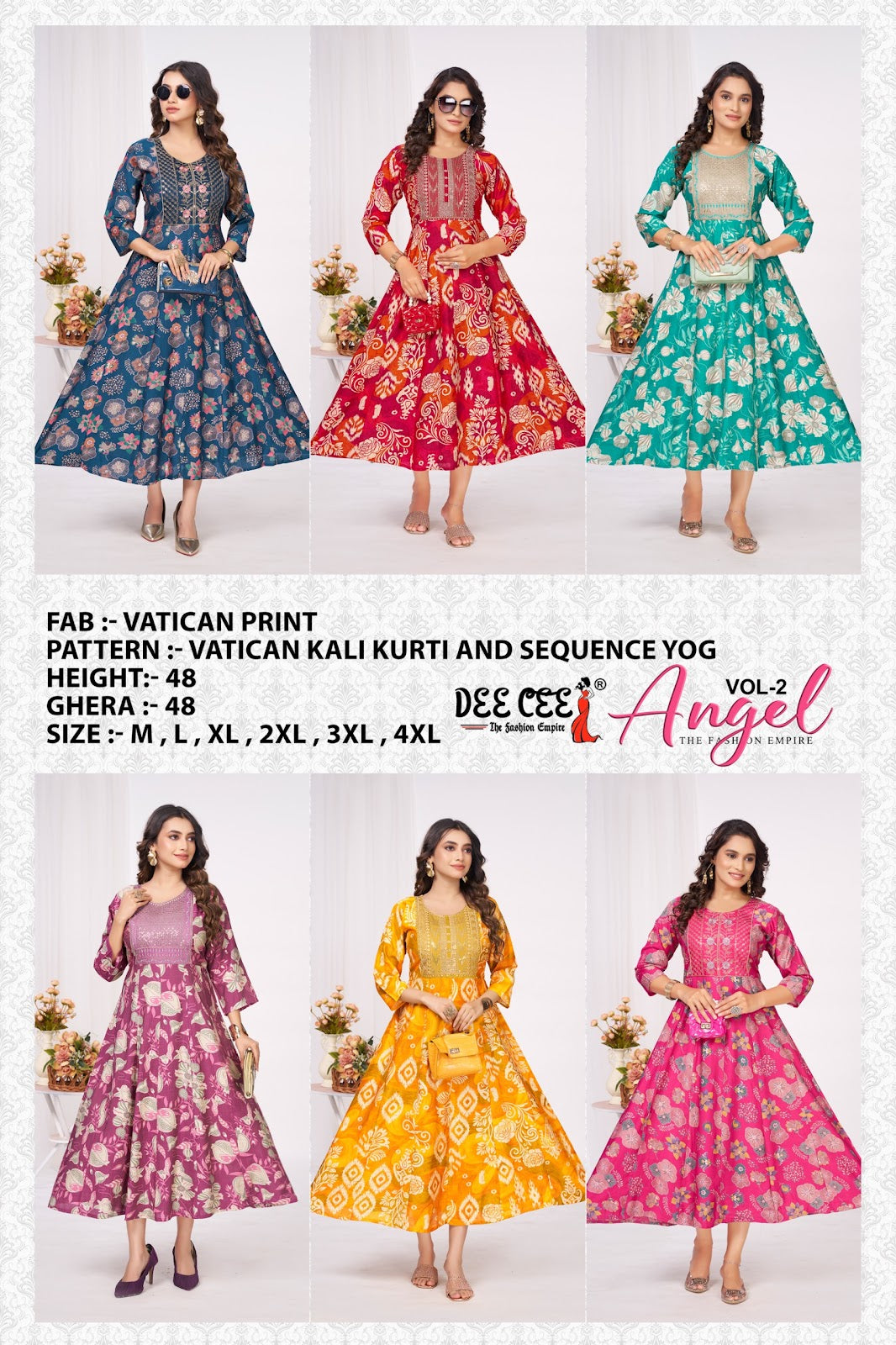 Angel 2 Deecee Vatican Anarkali Kurtis Wholesaler India