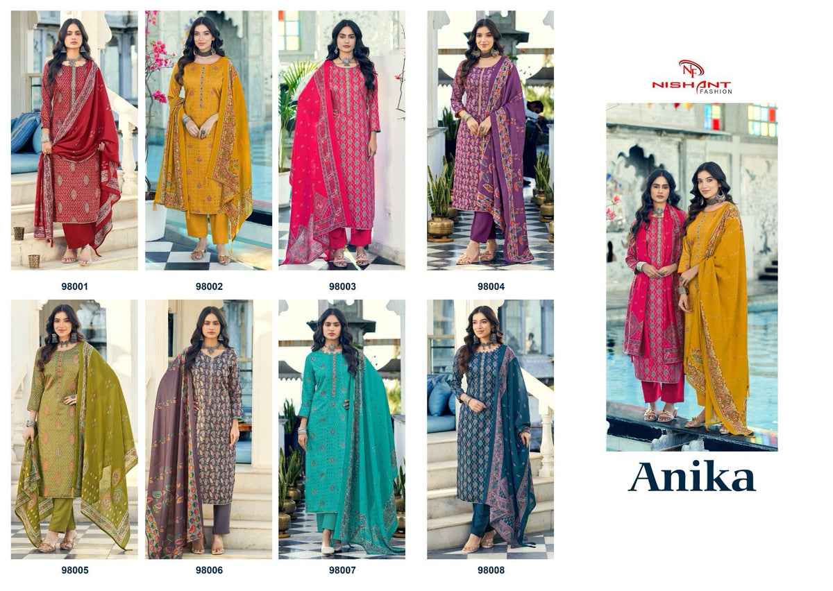 Anika Nishant Fashion Jam Silk Pant Style Suits Wholesale Rate