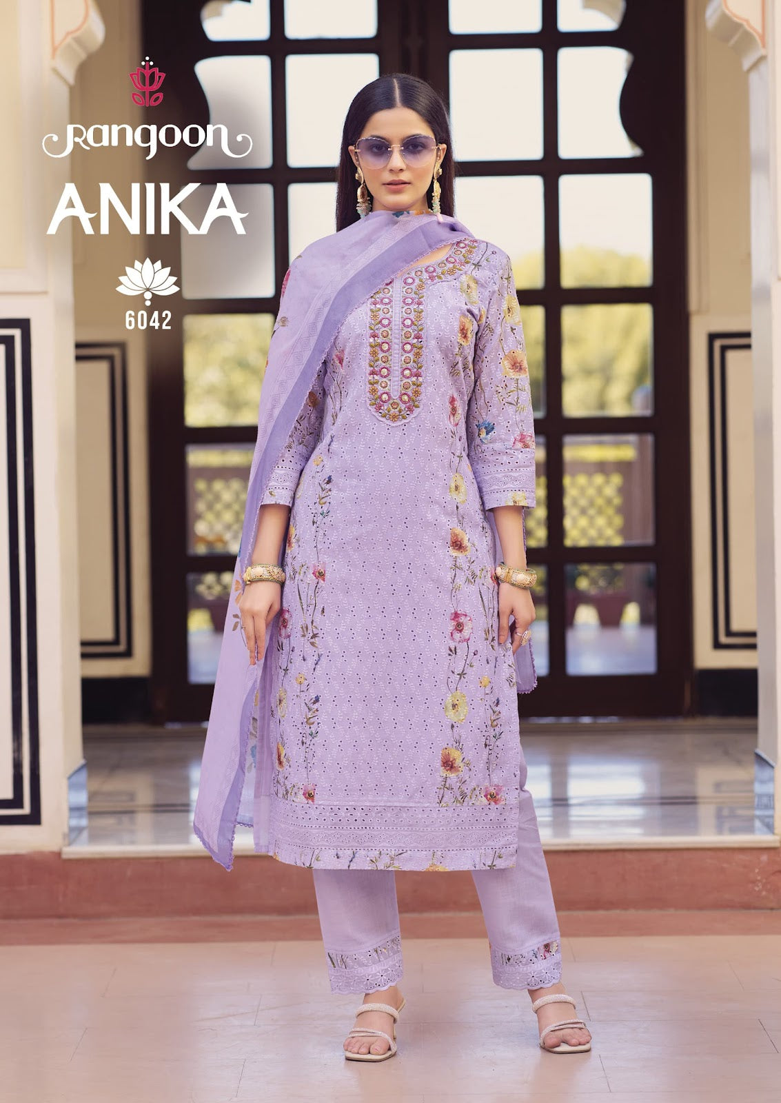 Anika Rangoon Cotton Readymade Pant Style Suits Wholesaler