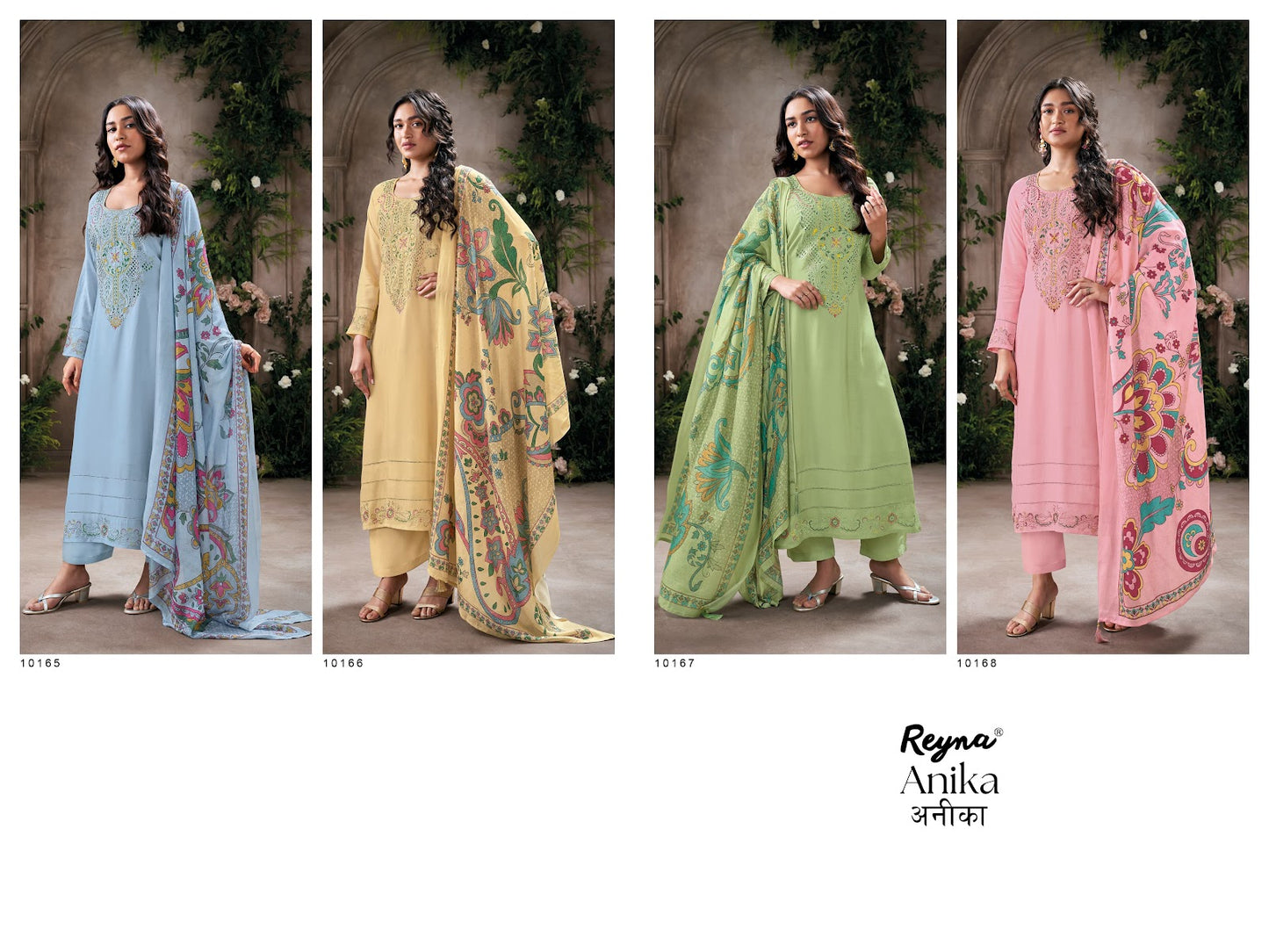 Anika Reyna Pure Cotton Pant Style Suits Wholesaler Ahmedabad
