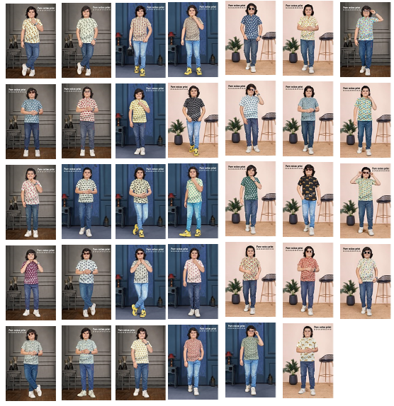 Animal Print Sangeet Cotton Boys Kurta Wholesaler