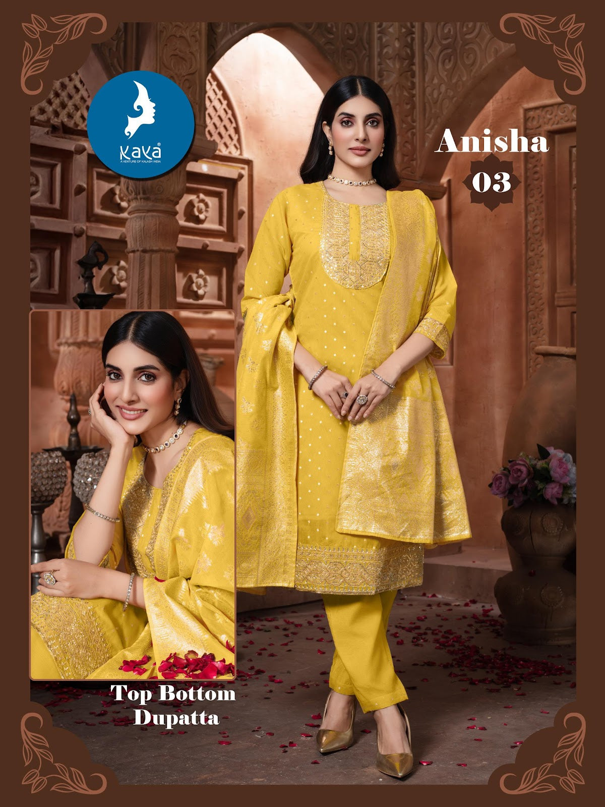 Anisha Kaya Chanderi Readymade Pant Style Suits Wholesaler Ahmedabad