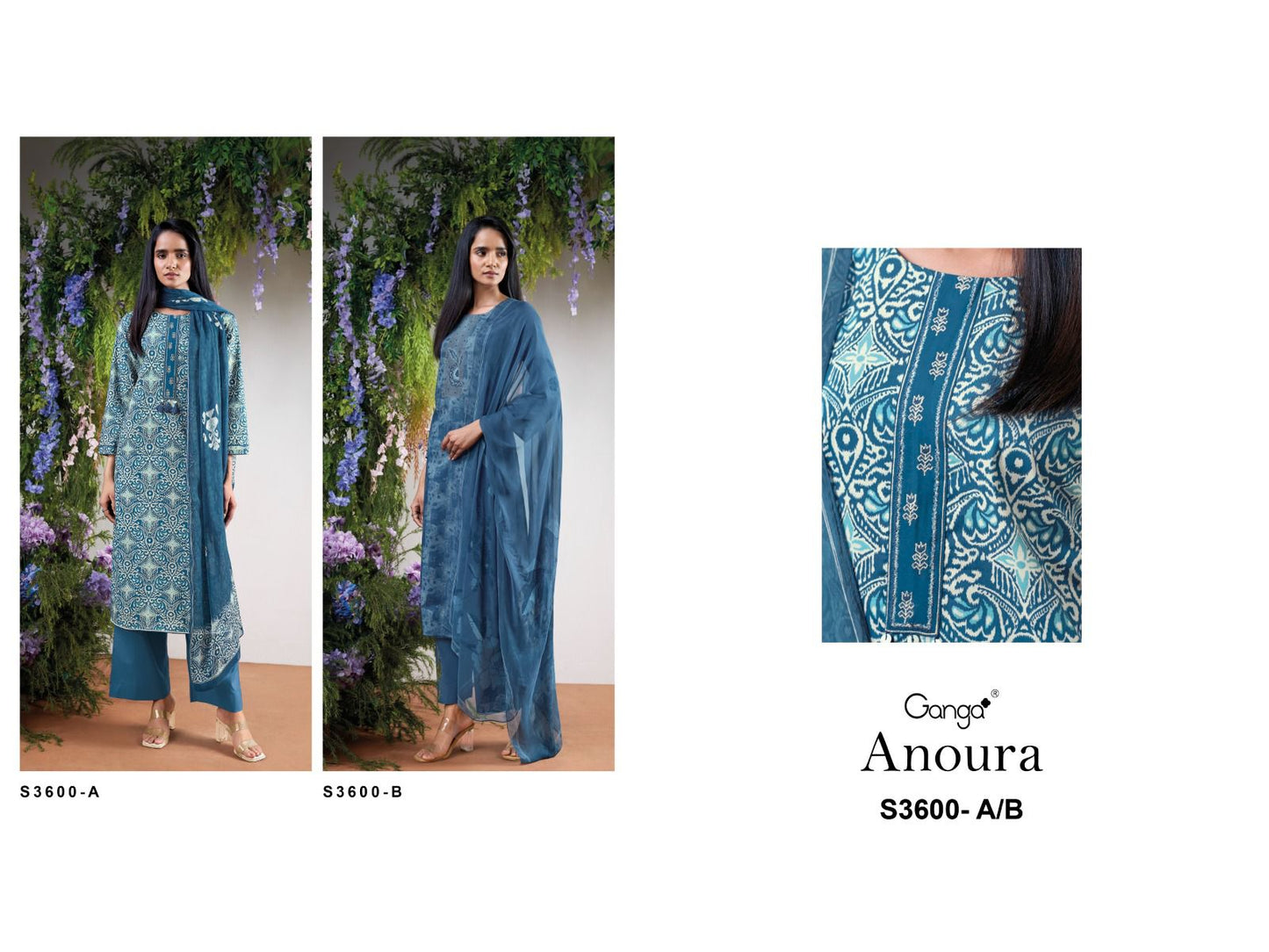 Anoura 3600 Ganga Premium Cotton Plazzo Style Suits Manufacturer