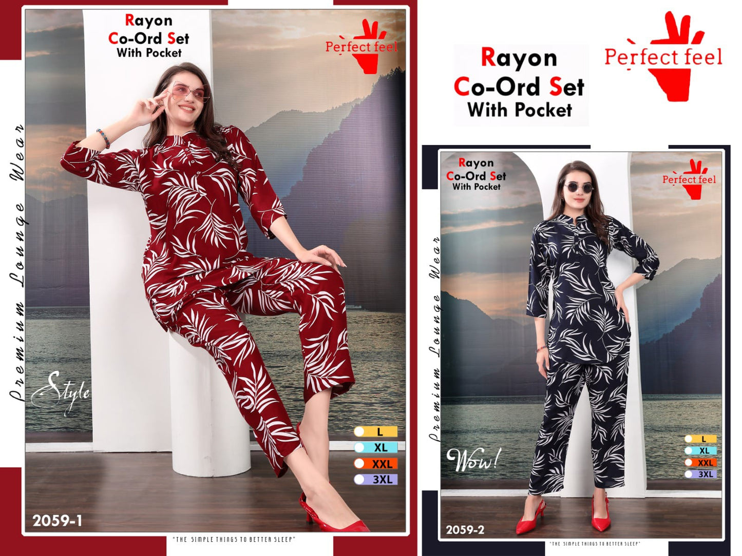 Apple Cut 1408 Perfect Feel Rayon 17Kg Co Ord Set Wholesaler Gujarat