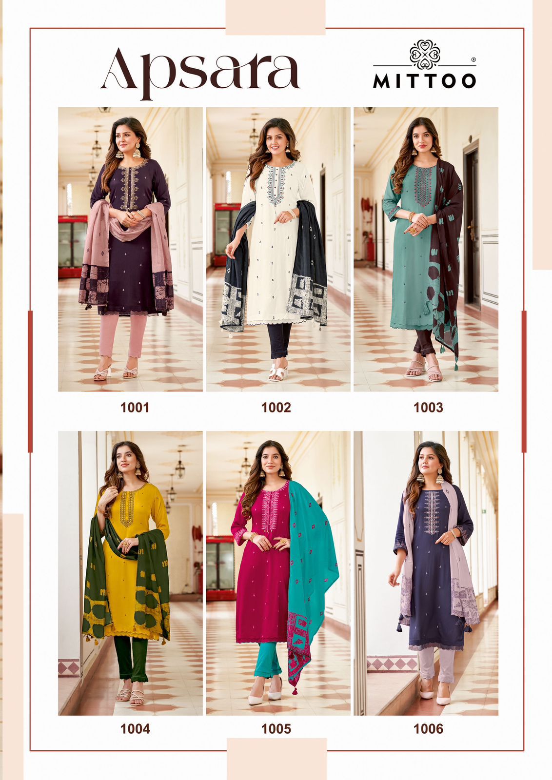 Apsara Mittoo Viscose Readymade Pant Style Suits Manufacturer Gujarat