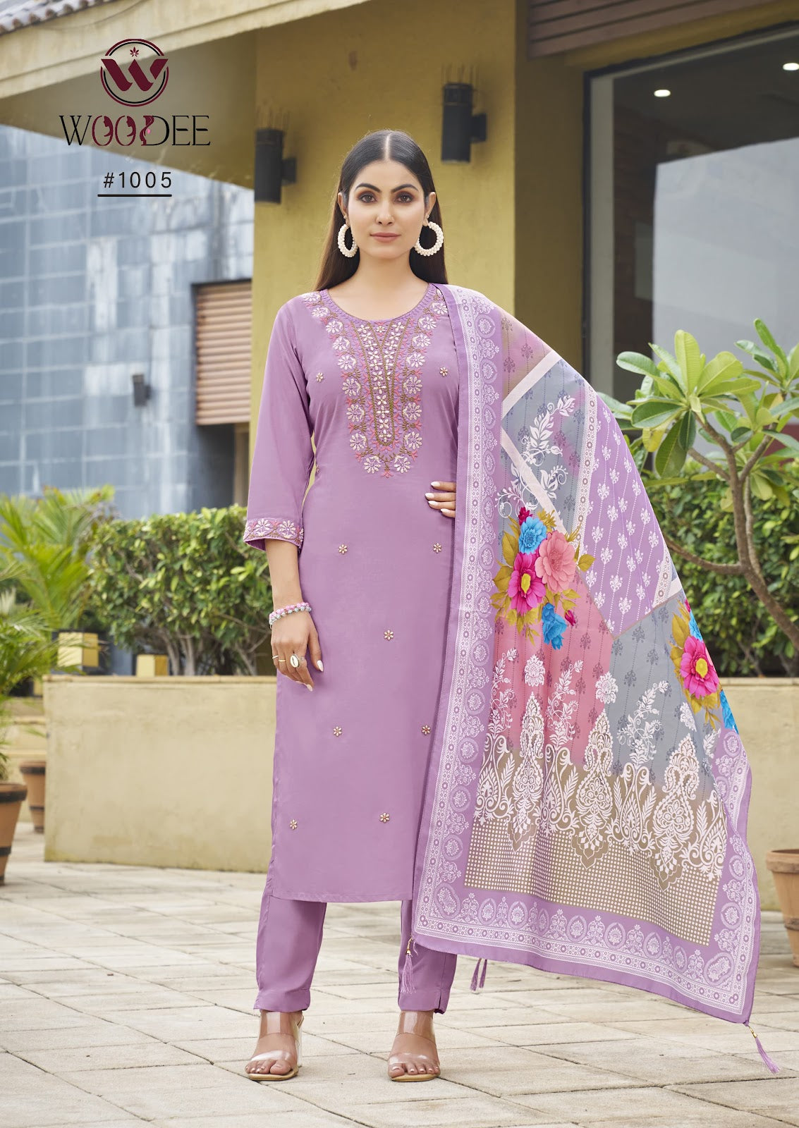 Apsara Woodee Rayon Readymade Pant Style Suits Supplier Gujarat