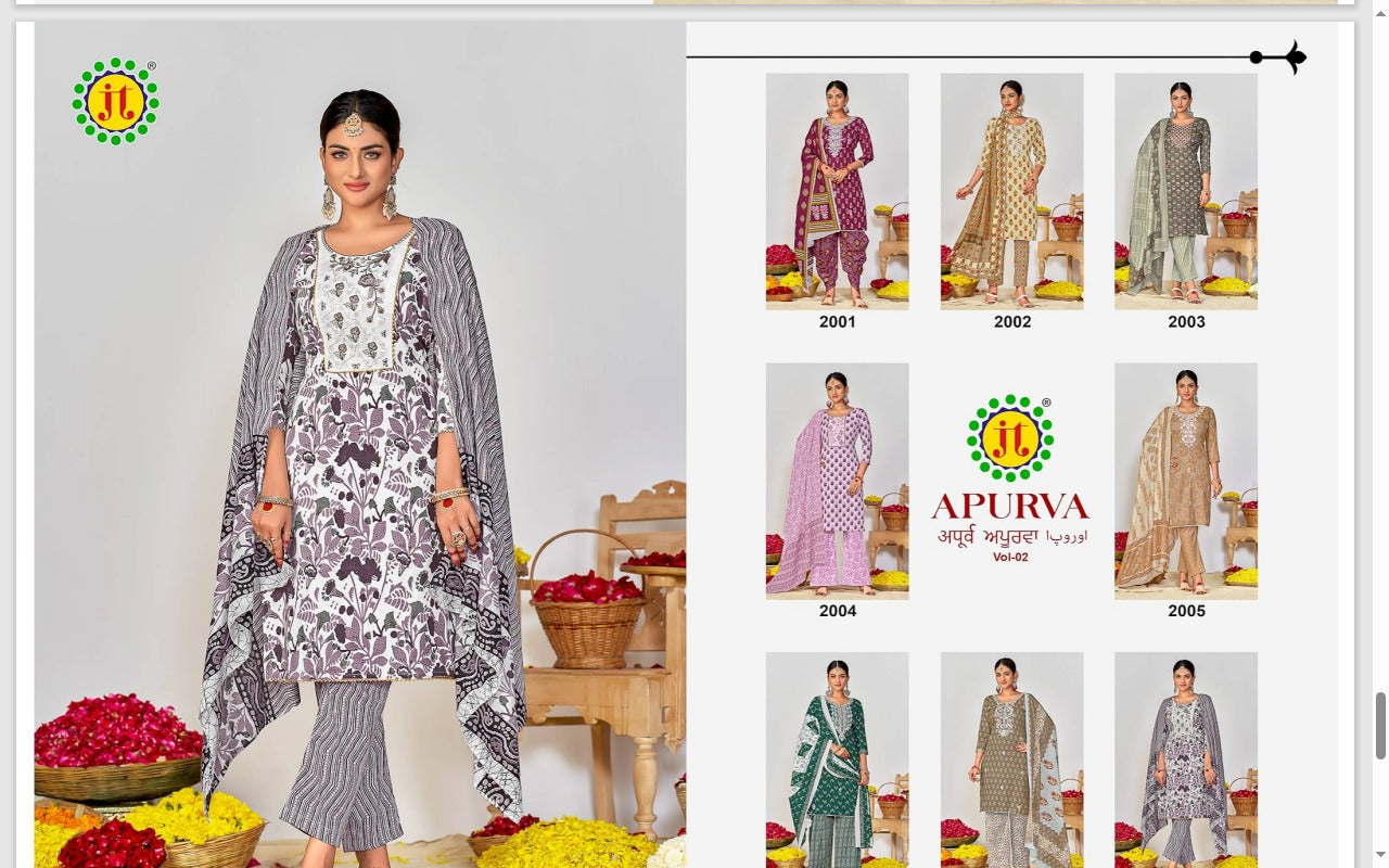 Apurva Vol 2 Jt Slub Pant Style Suits